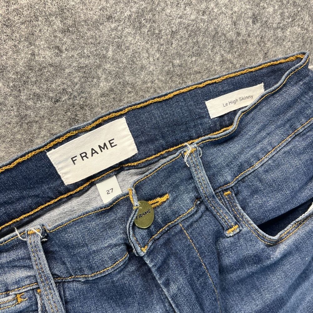 Frame Jeans Women's 27 Le High Skinny Dark Blue Stretch Denim High Rise - Picture 4 of 13